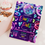 Invitation Danse Anniversaire Soirée Neon Glow Dance Disco<br><div class="desc">Danse Anniversaire Soirée Neon Glow Dance Disco Invitation Tous les modèles sont © PIXEL PERFECTION PARTY LTD</div>