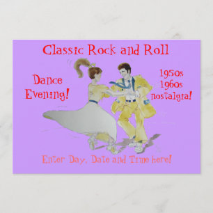Invitation Danse classique de swing de rock