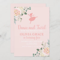 Danse et Twirl Floral rose Ballet Anniversaire
