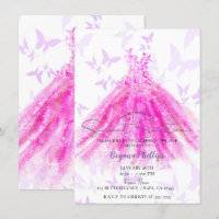 Danse papillon violet rosé chaud robe douce 16