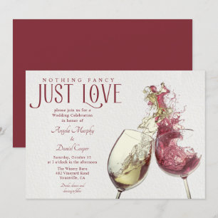 Invitation Danse Rouge Blanc Vin Juste Amour Mariage Célébrat