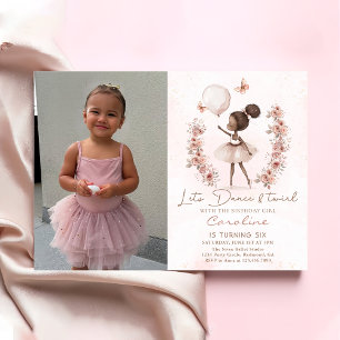 Invitation Danse & Twirl Ballerina Ballet Anniversaire Photo