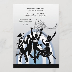 Invitation Danser à l'invitation de musique