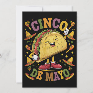 Invitation Danser Taco Drôle Cinco De Mayo Fête