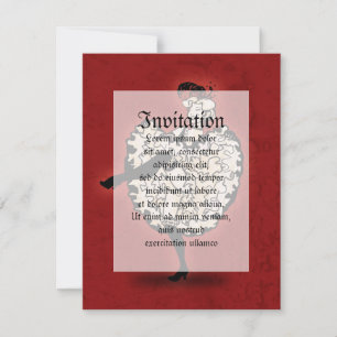 Invitation Danseur de Cancan