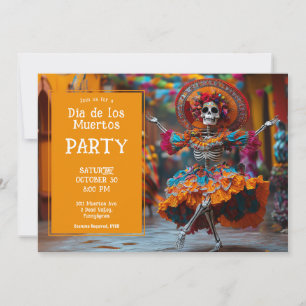 Invitation Danseur 💀 Vibrant La Calavera