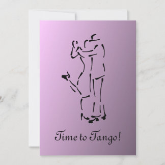 Invitation Danseurs de tango avec Slogan personnalisable