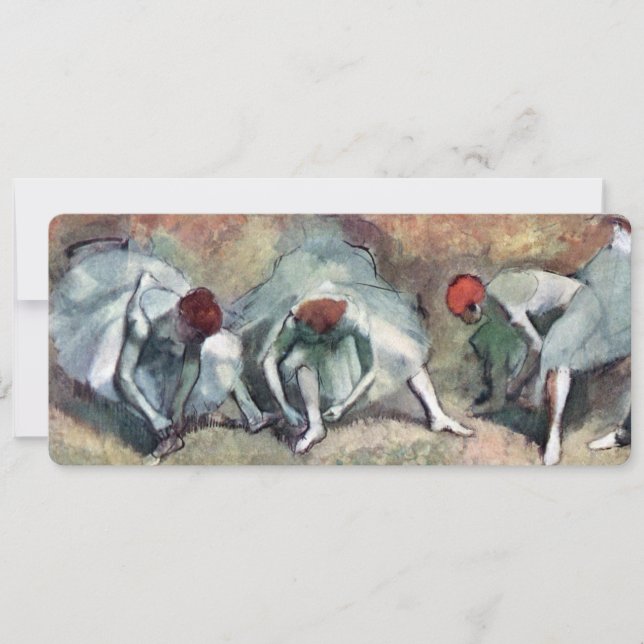 Invitation Danseurs lacant leurs chaussures par Edgar Degas (Devant)
