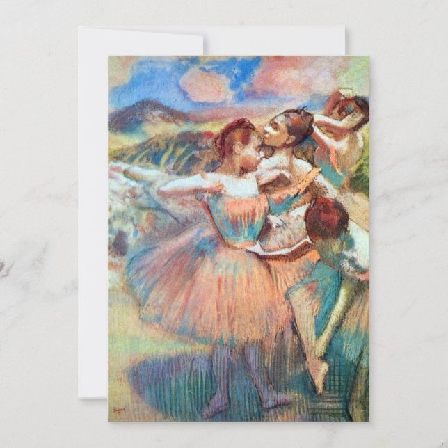 Invitation Danseuses dans un paysage d'Edgar Degas (Devant)