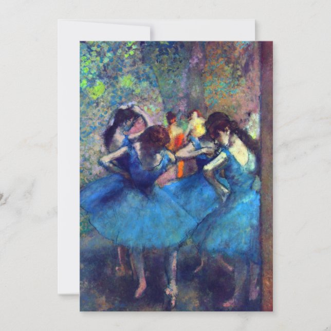 Invitation Danseuses en bleu par Edgar Degas, Art de ballet v (Devant)