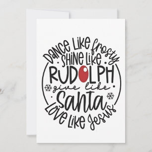 Invitation Dansez comme Frosty Brillez comme Rudolph Noël