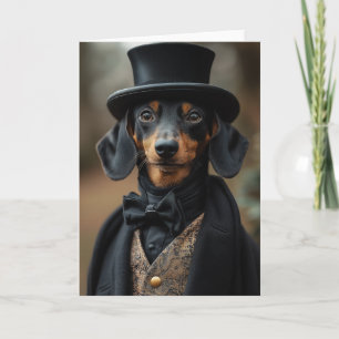 Invitation Dapper Dachshund dans l'élégante cour victorienne
