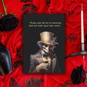 Invitation Dapper Skeleton Adulte Halloween Party