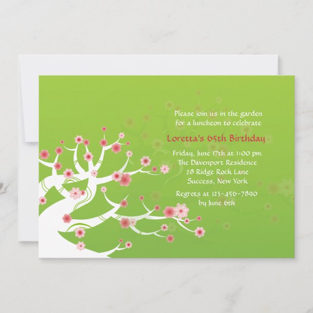 Invitation d'arbre de Bonsai (Devant)