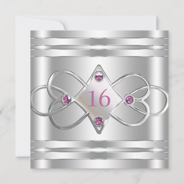 Invitation d'argent simple et élégant (Devant)