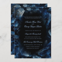 Dark Blue Boho Witch Crystals Black Wedding