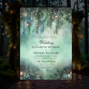 Invitation Dark Fairytale Mariage Enchanted Forest Thème