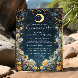 Invitation Dark Fun Star Prom Starry Night Sky Quinceanera