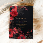 Invitation Dark Moody Floral Élégant Mariage gothique<br><div class="desc">Avec son esthétique sombre et son atmosphère romantique, cette exquise Faire-part de mariage gothique florale Dark Moody est le choix idéal pour un mariage éblouissant et non traditionnel. Ce design enchanteur allie éléments gothiques et floraux, créant une ambiance fascinante qui prépare le terrain à une célébration inoubliable. Parfait pour les...</div>
