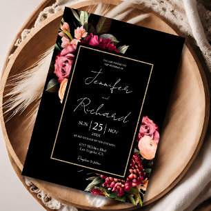 Invitation Dark Moody Hollandais Vieux Masters Bloom Mariage
