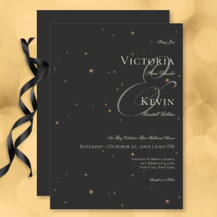 Invitation Dark Moody Victorian Stars Mariage