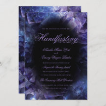 Dark Purple Boho Witch Crystals Black Handfasting