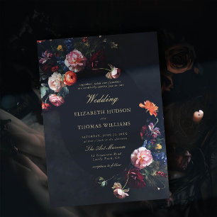 Invitation Dark Romantique Conte de Fairytale Moody Bouquet M