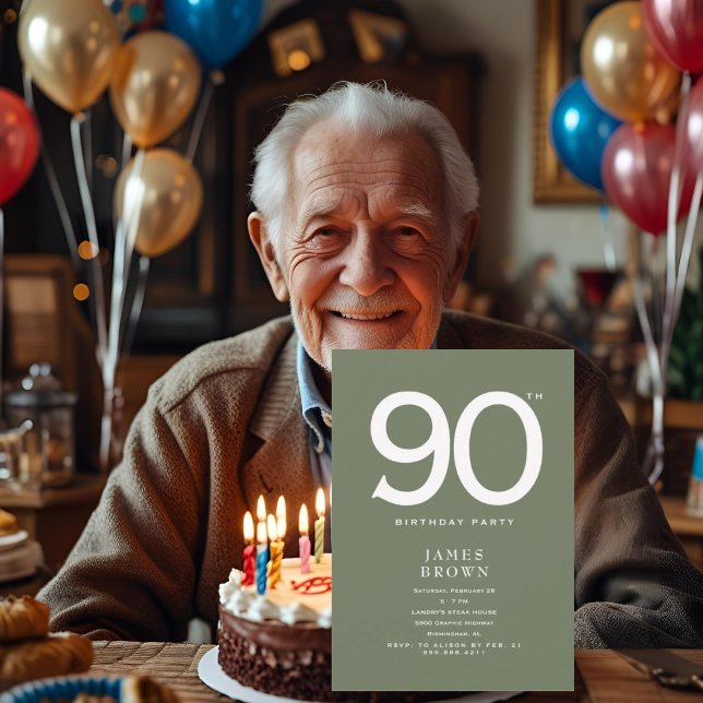 Invitation Dark Sage 90e fête d'anniversaire II (Créateur téléchargé)