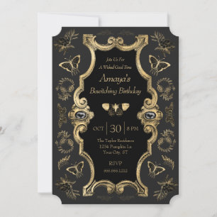 Invitation Dark victorien gothique adulte fête d'anniversaire