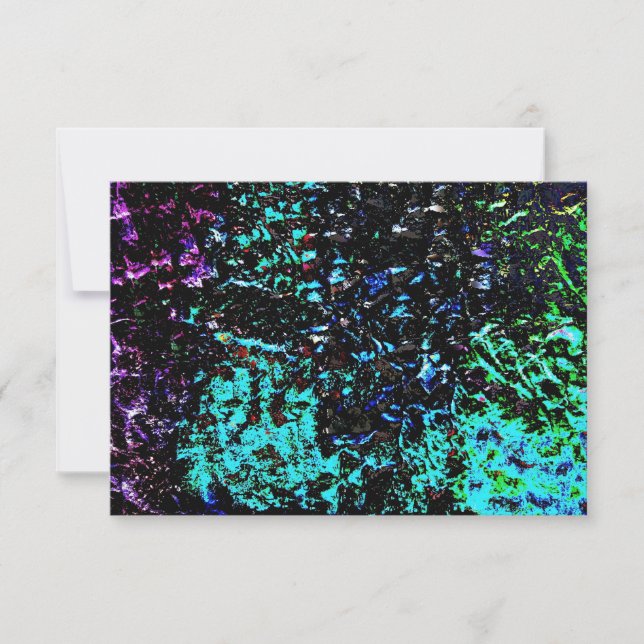 Invitation Darkness galaxy blue abstract invitation,Bold art (Devant)