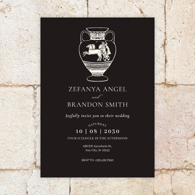 Invitation d'art antique de vase d'empire antique  (Créateur téléchargé)