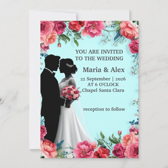✨ Invitation d'art de mariage pour célébration de  (Devant)