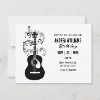 Invitation d'art de mélodie de guitare