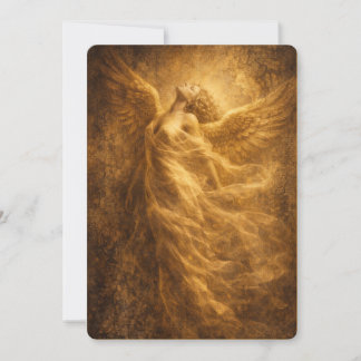 Invitation d'art fin Ange Doré Luxueux