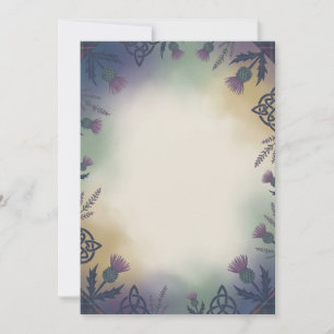 Invitation d'art folklorique tartan avec texte per