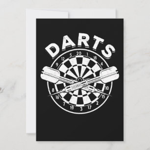 Invitation Darts Dartboard Hommes Dart Joueur 180 Rétro