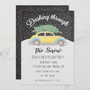 Invitation Dashing through the Snow Christmas Holiday Party