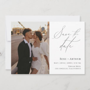 Invitation Date de sauvegarde de photo de script minimal