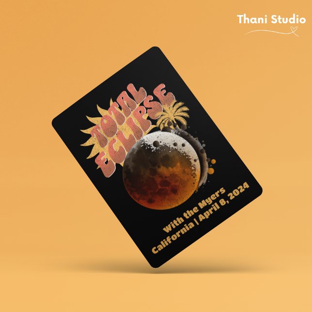 Invitation Date personnalisable Total Eclipse Moderne Vintage (Créateur téléchargé)