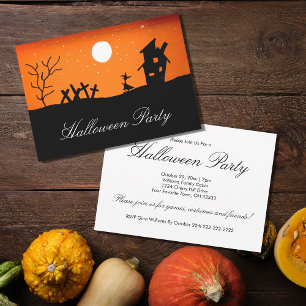 Invitation d'automne de la fête d'Halloween