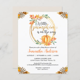 Invitation d'automne du Citrouille du budget Baby 