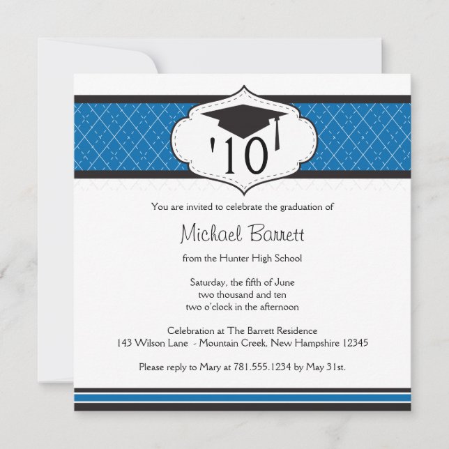 Invitation de 20xx Graduation - Personnaliser (Devant)