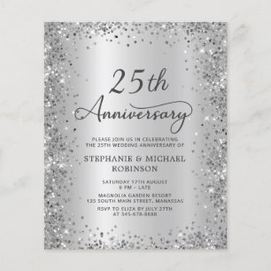 Invitation de 25e anniversaire de mariage Budget A