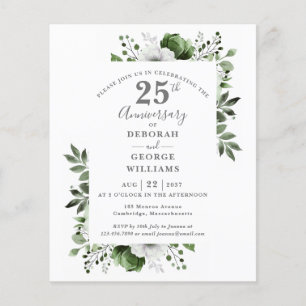 Invitation de 25e anniversaire de mariage Budget F