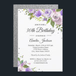 Invitation de 30e anniversaire de l'étincelle d'ar<br><div class="desc">Plus joli fleurs Invitations d'anniversaire dans le Little Bayleigh Store!</div>