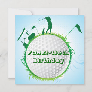 Invitation de 40e anniversaire de golf pour femmes