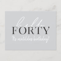 Invitation de 40e anniversaire de script et géomét