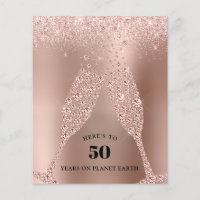 Invitation de 50 ans d'anniversaire au Champagne R