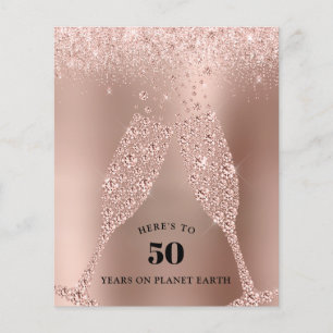 Invitation de 50 ans d'anniversaire au Champagne R