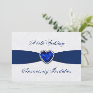 Invitation de 5x7 pour 45e anniversaire de mariage